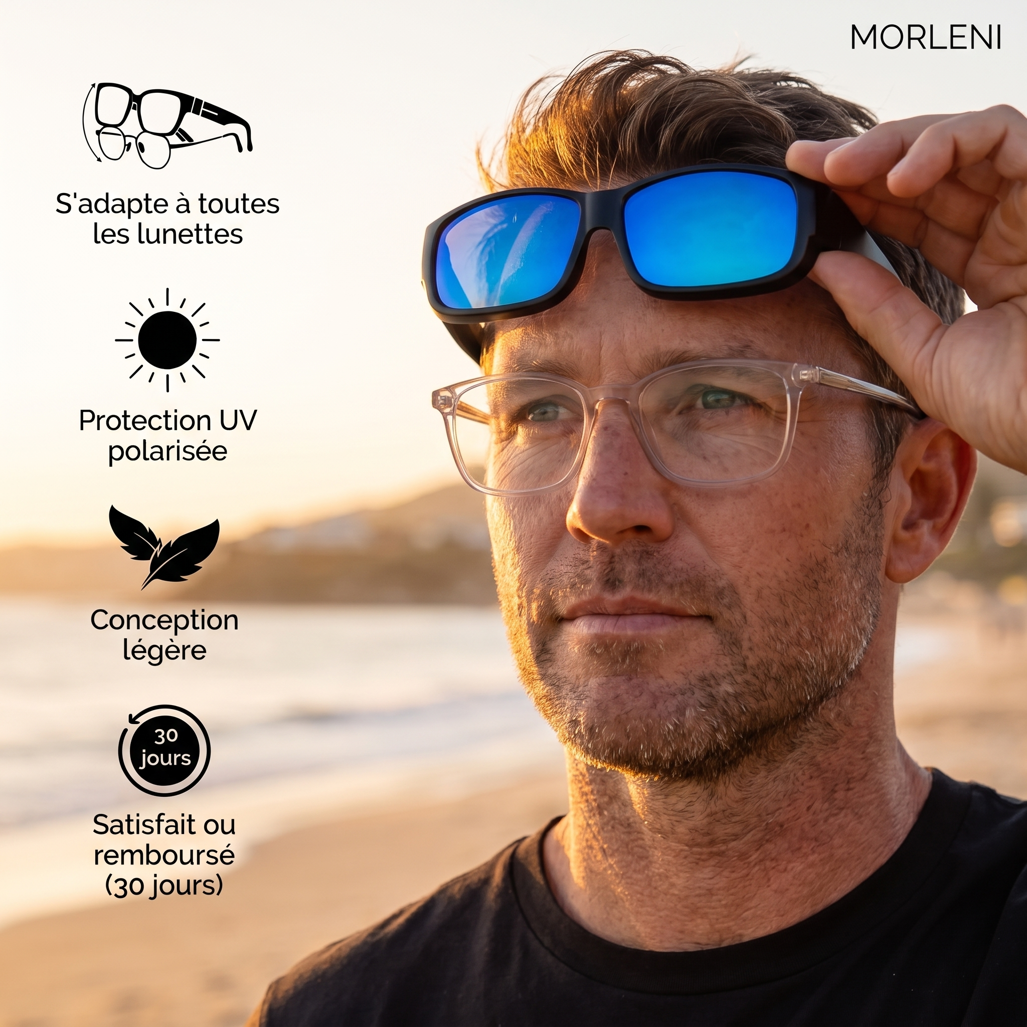 Men's polarized fitover sunglasses